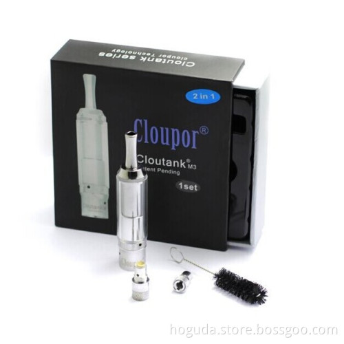 Dry Herb Cloutank M3 Kit 2 In1 Huge Vapor Wax Vaporizer Pen Electronic Cigarette